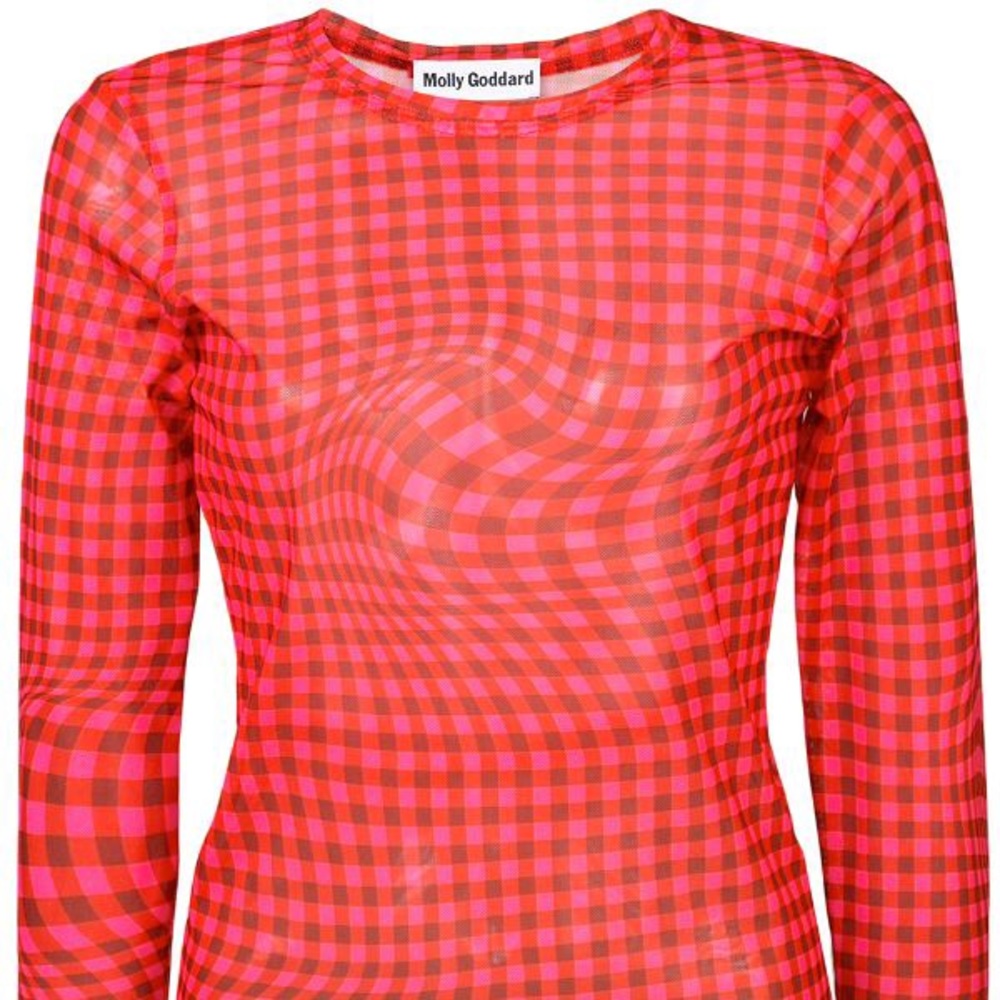 MOLLY GODDARD
checked fitted blouse